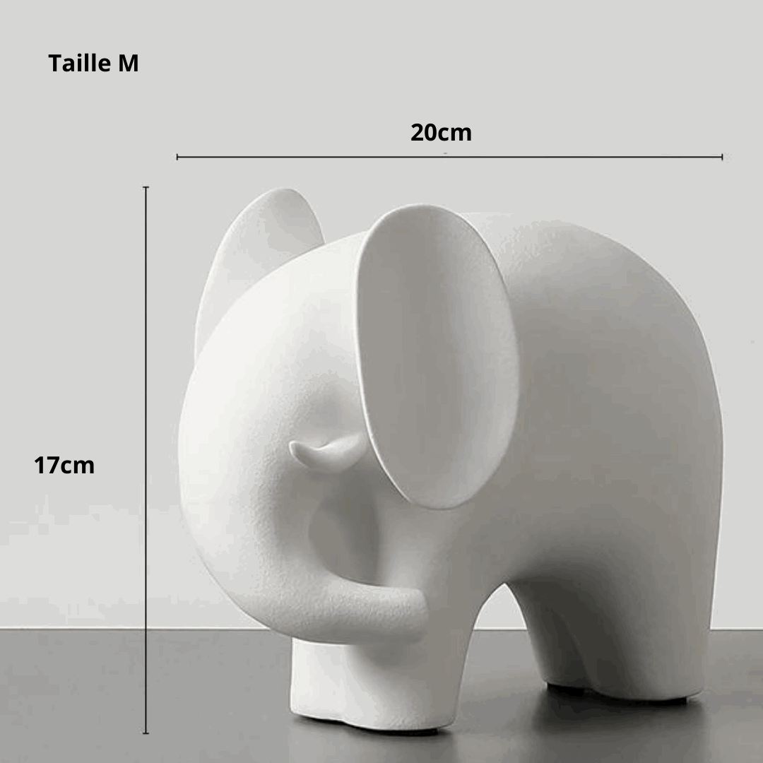 Figurine éléphant minimaliste – IVOIRE