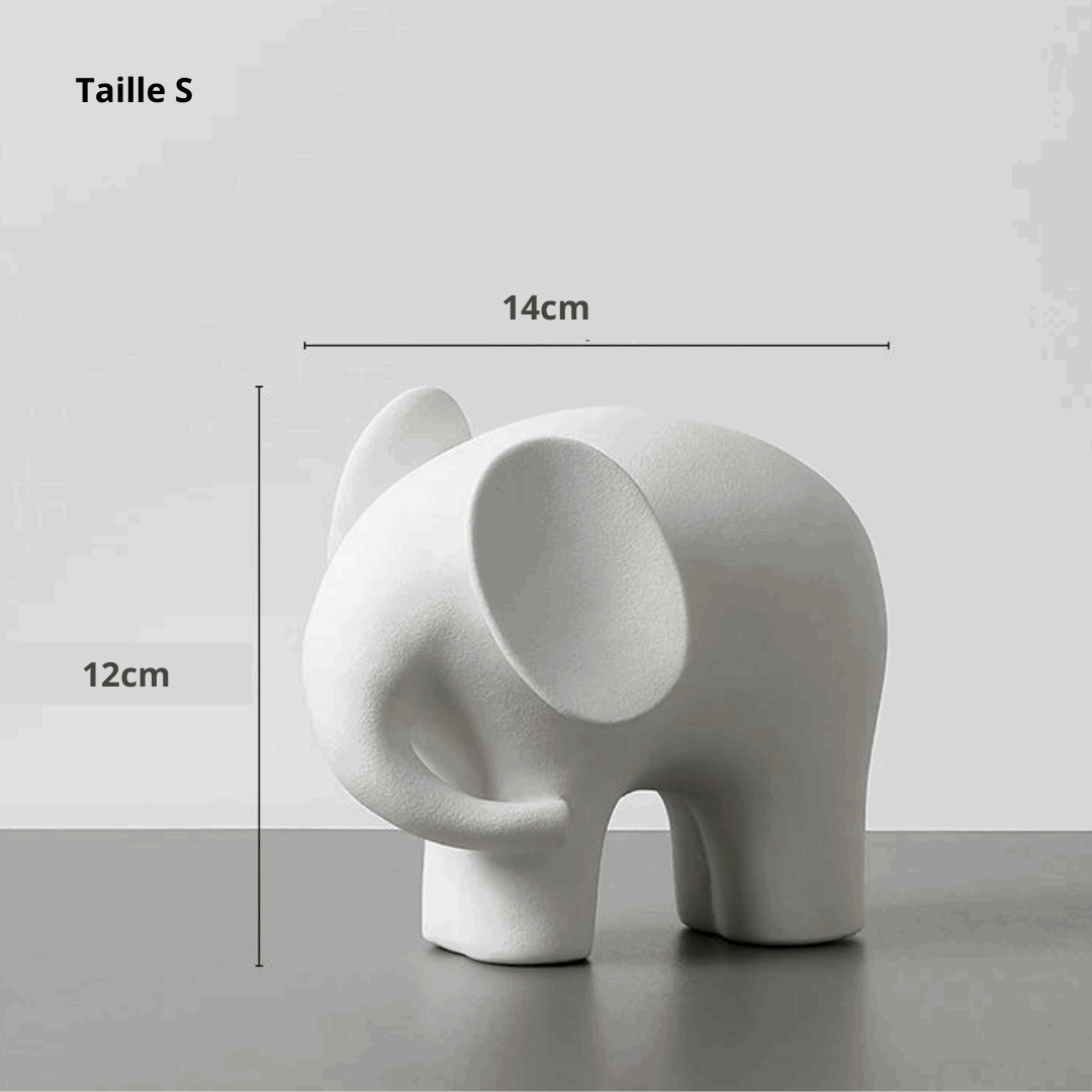 Figurine éléphant minimaliste – IVOIRE