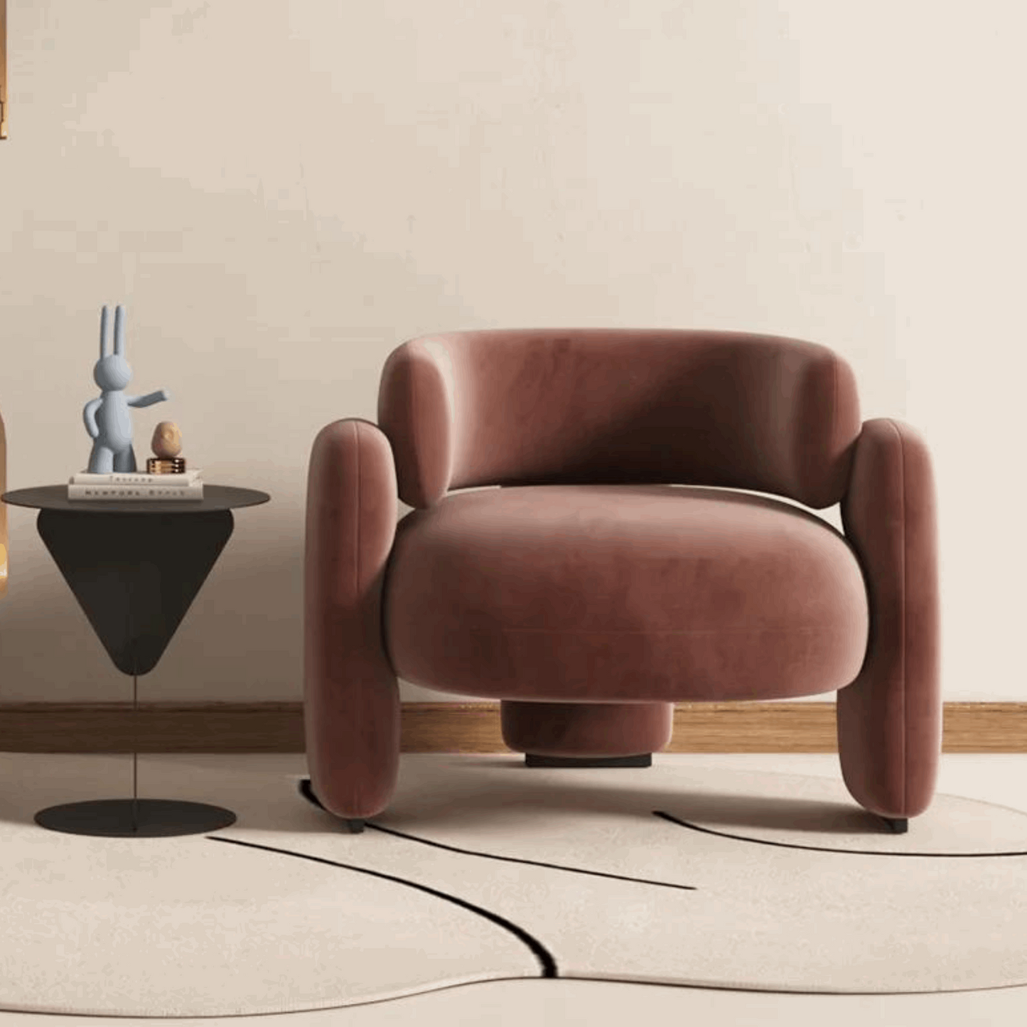 Fauteuil en velours contemporain et design – VELVETUDE