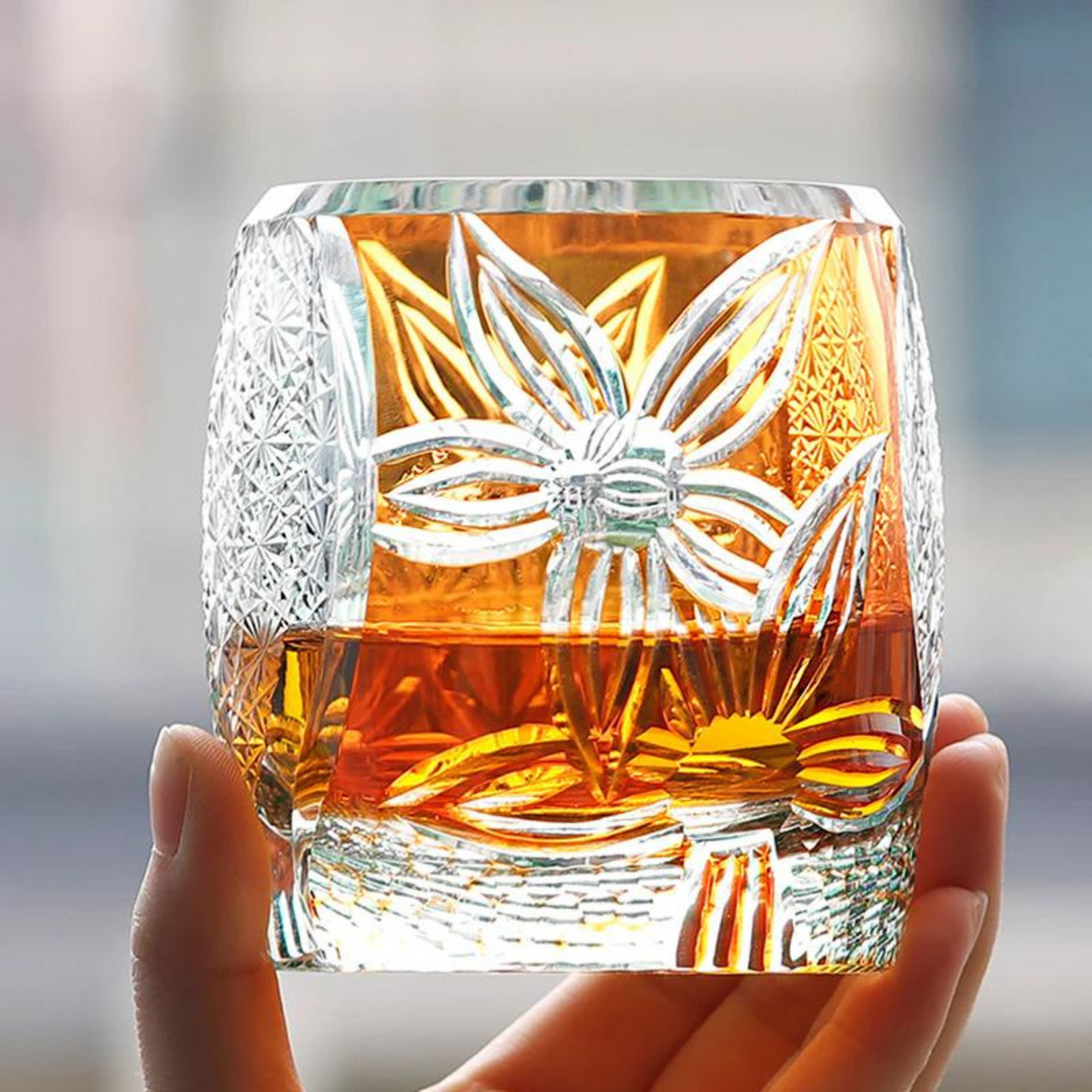 Edo Kiriko Crystal Whiskey Glass – KIARA