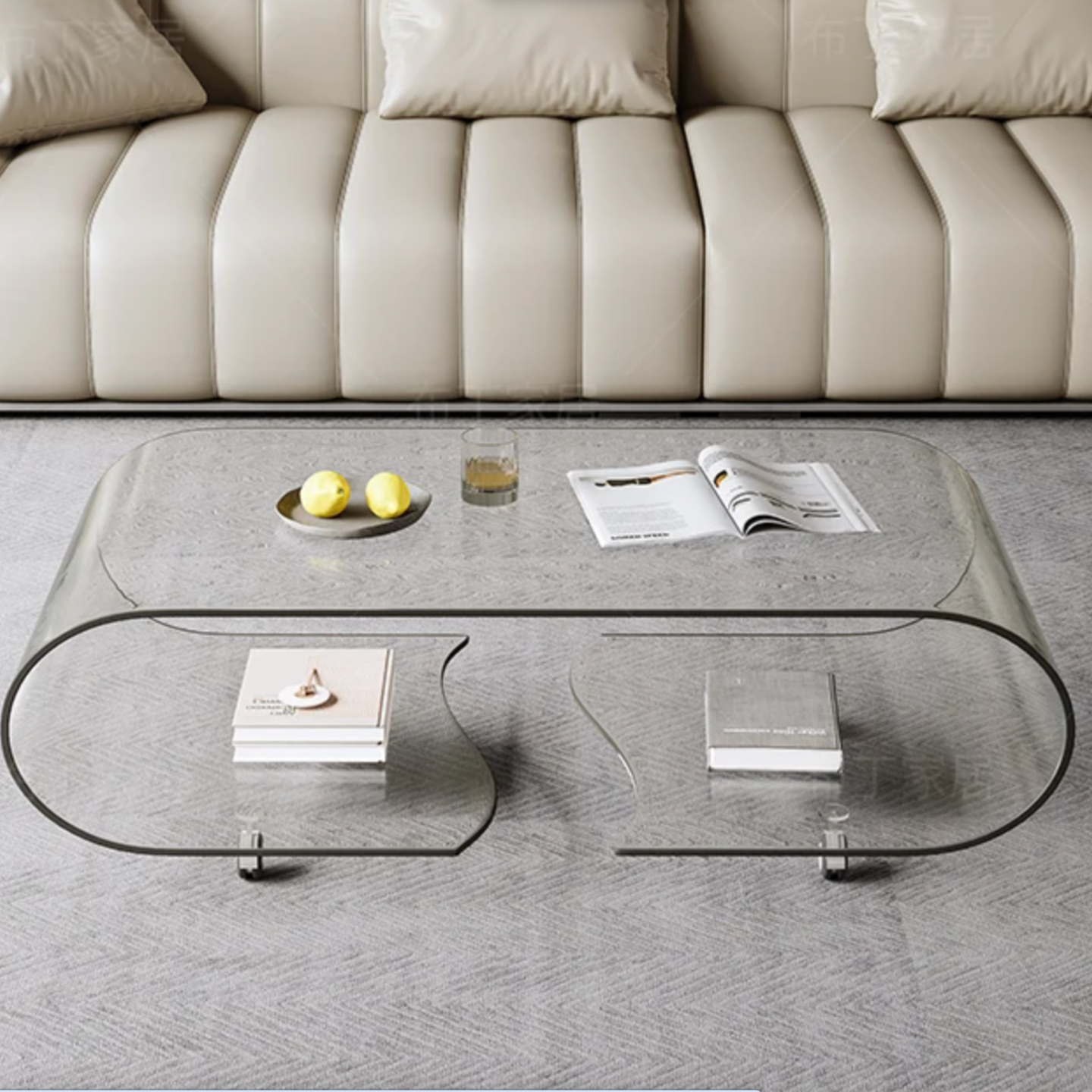 Design and modern glass coffee table – GLAZIA