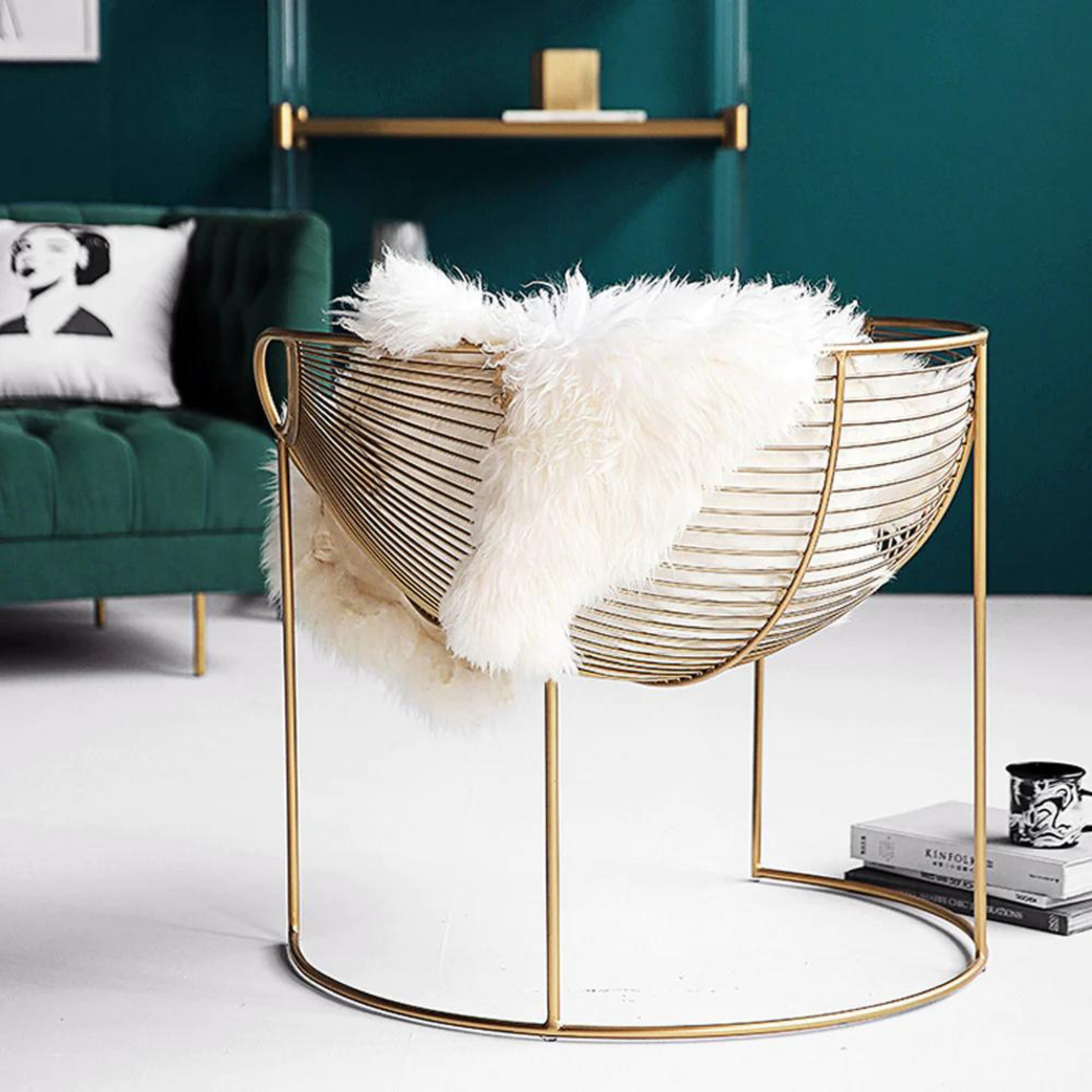 Design and modern gold metal armchair – OPULENCE