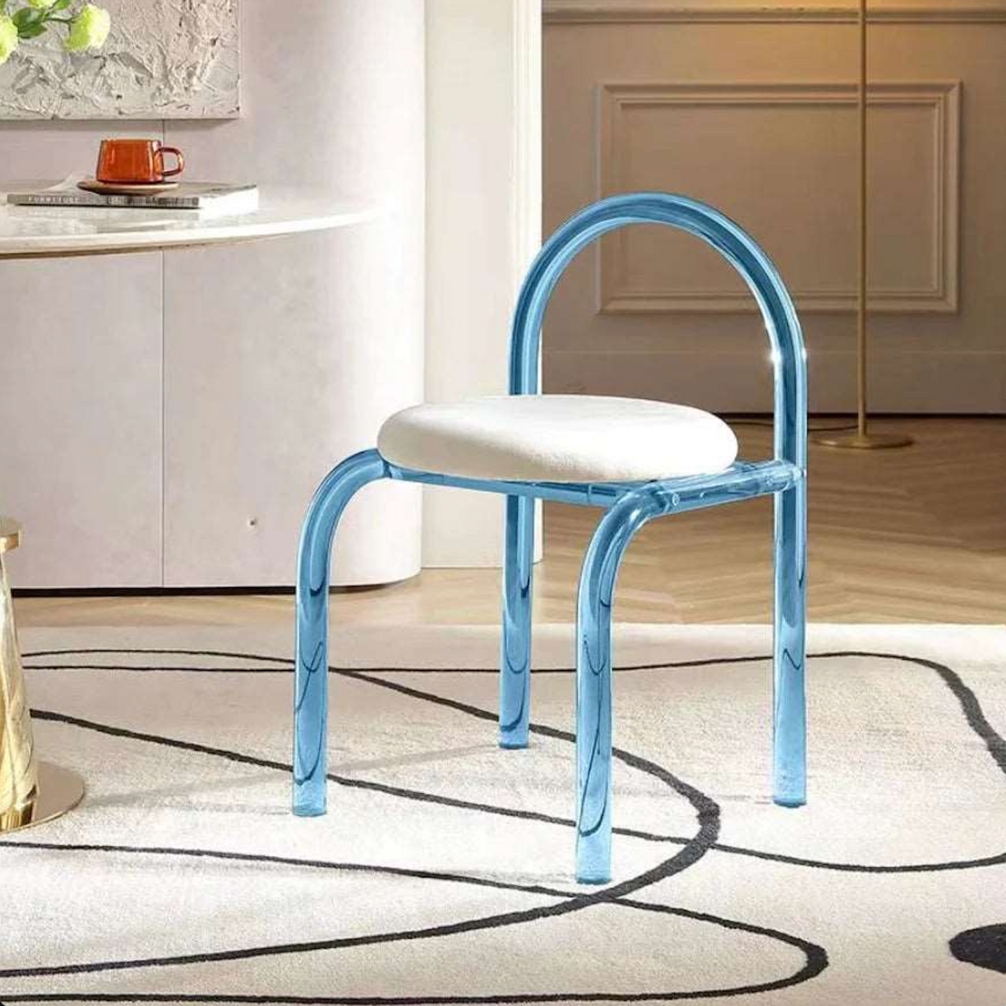 Design acrylic and velvet chair – GRACIA