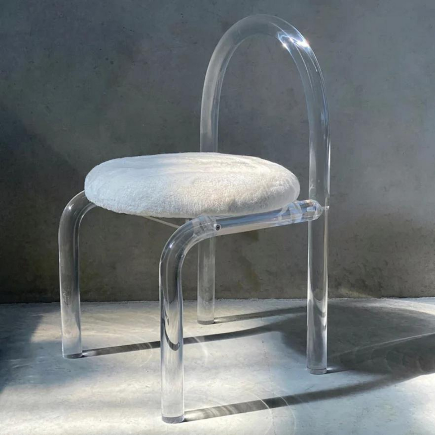 Designer acrylic and velvet chair – GRACIA