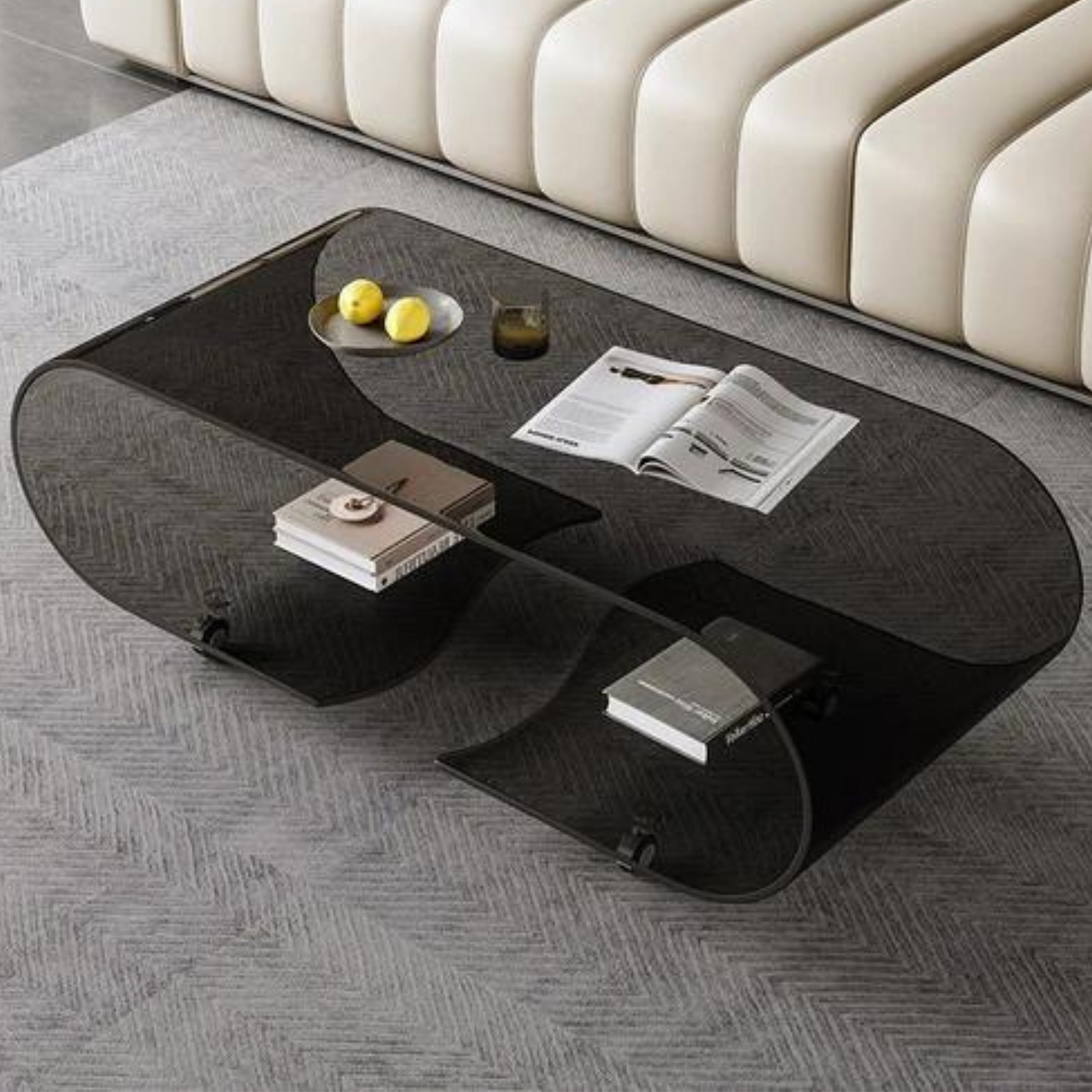 Design and modern glass coffee table – GLAZIA