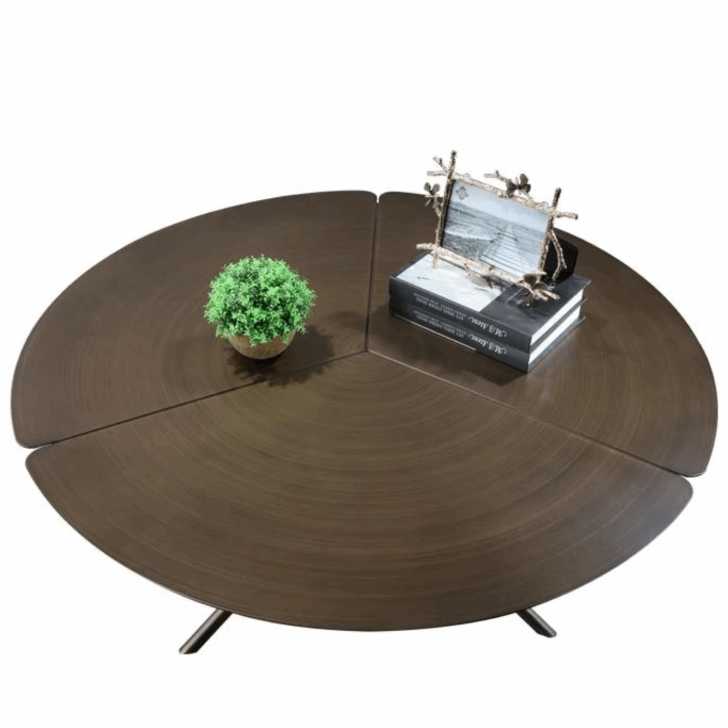 Vintage style stainless steel coffee table – LYSA