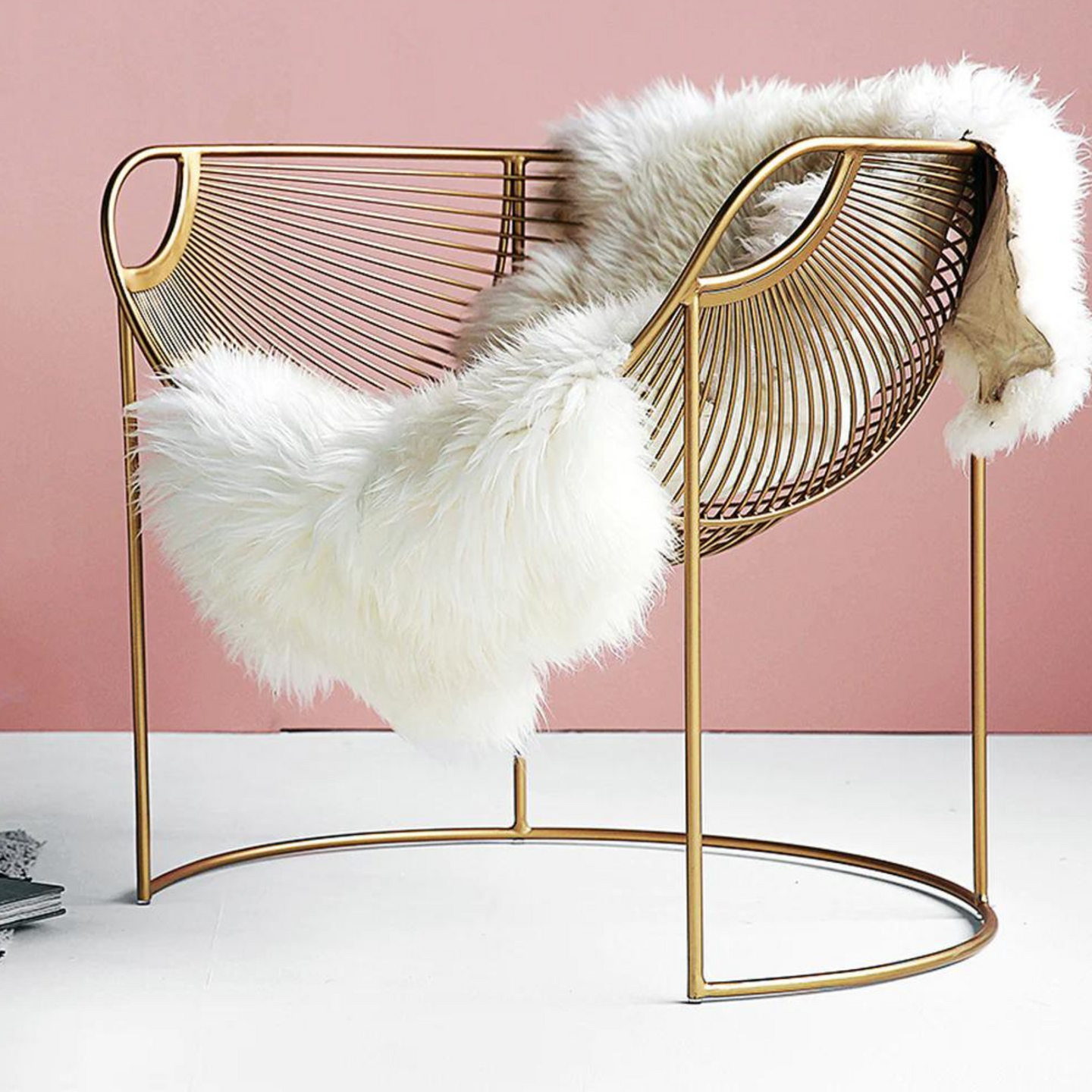 Design and modern gold metal armchair – OPULENCE