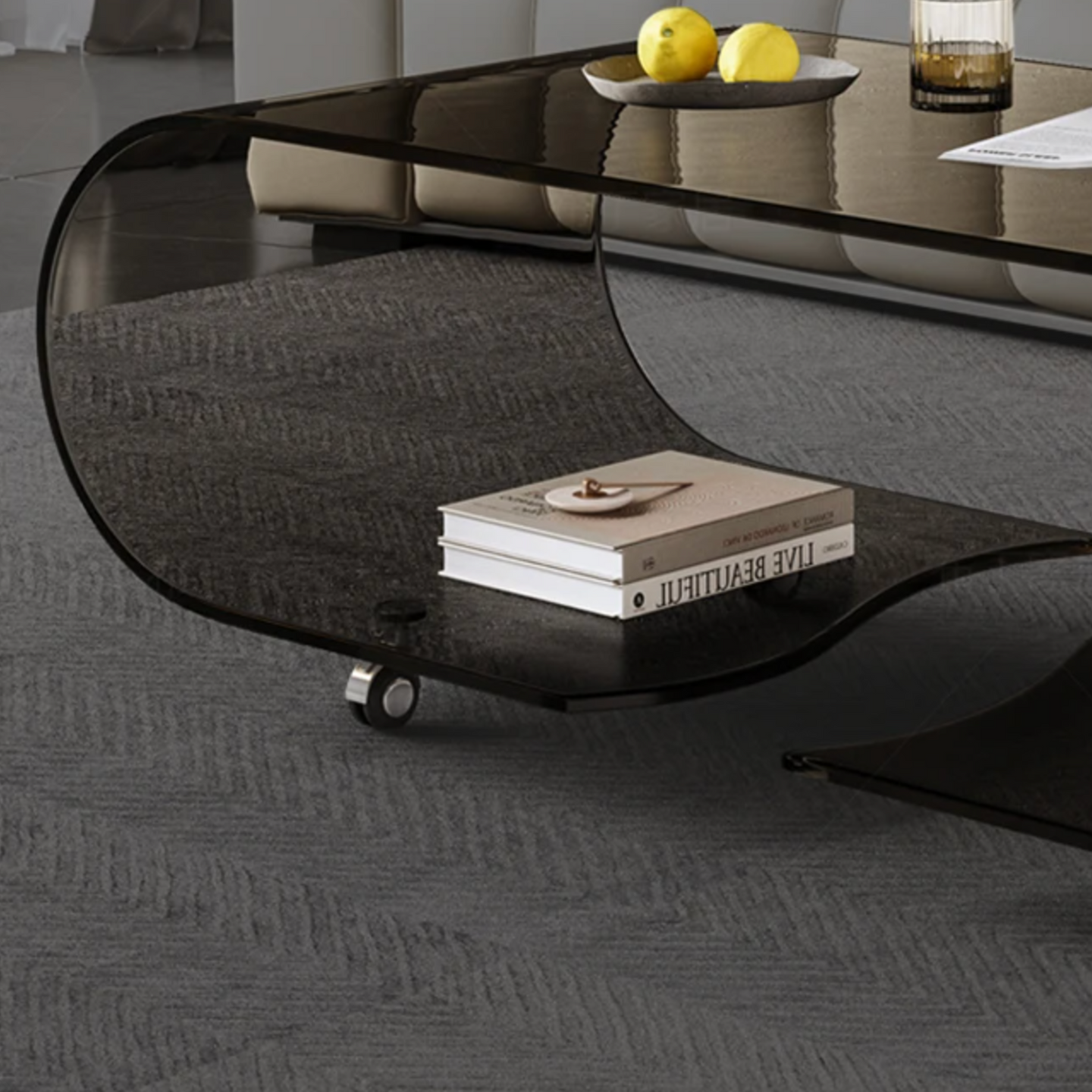 Design and modern glass coffee table – GLAZIA