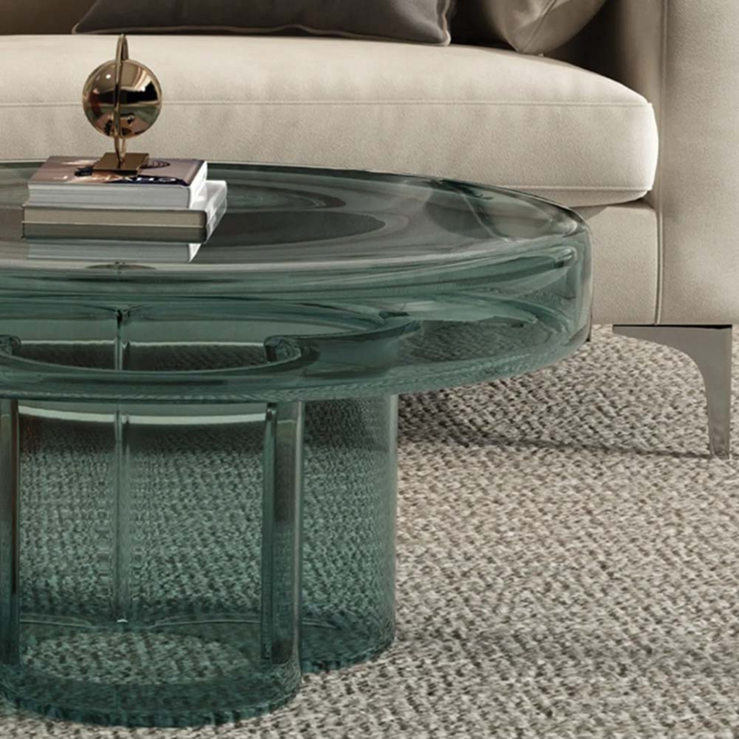 Design glass coffee table – CRYSTALIS