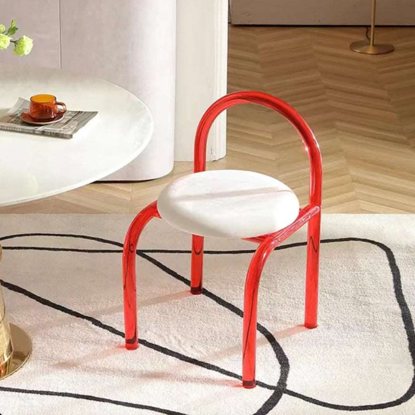 Design acrylic and velvet chair – GRACIA