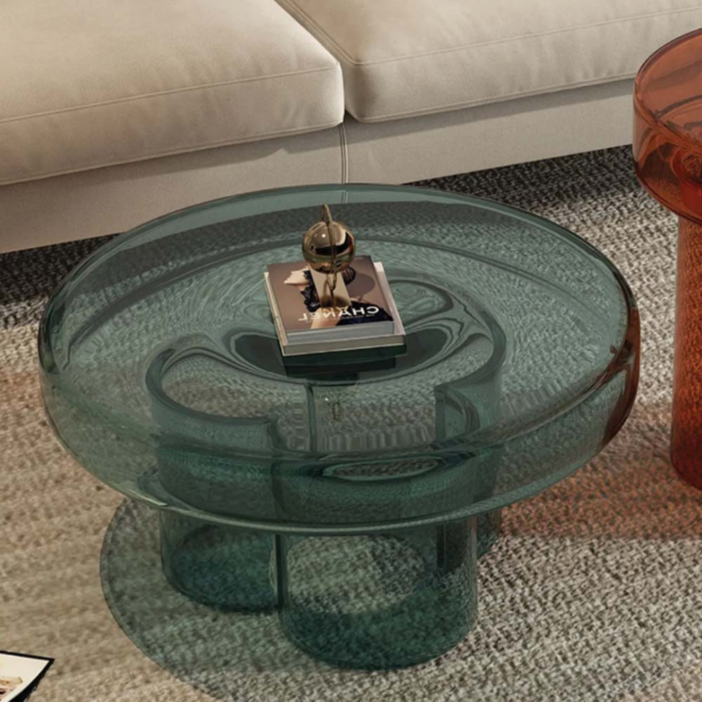 Design glass coffee table – CRYSTALIS