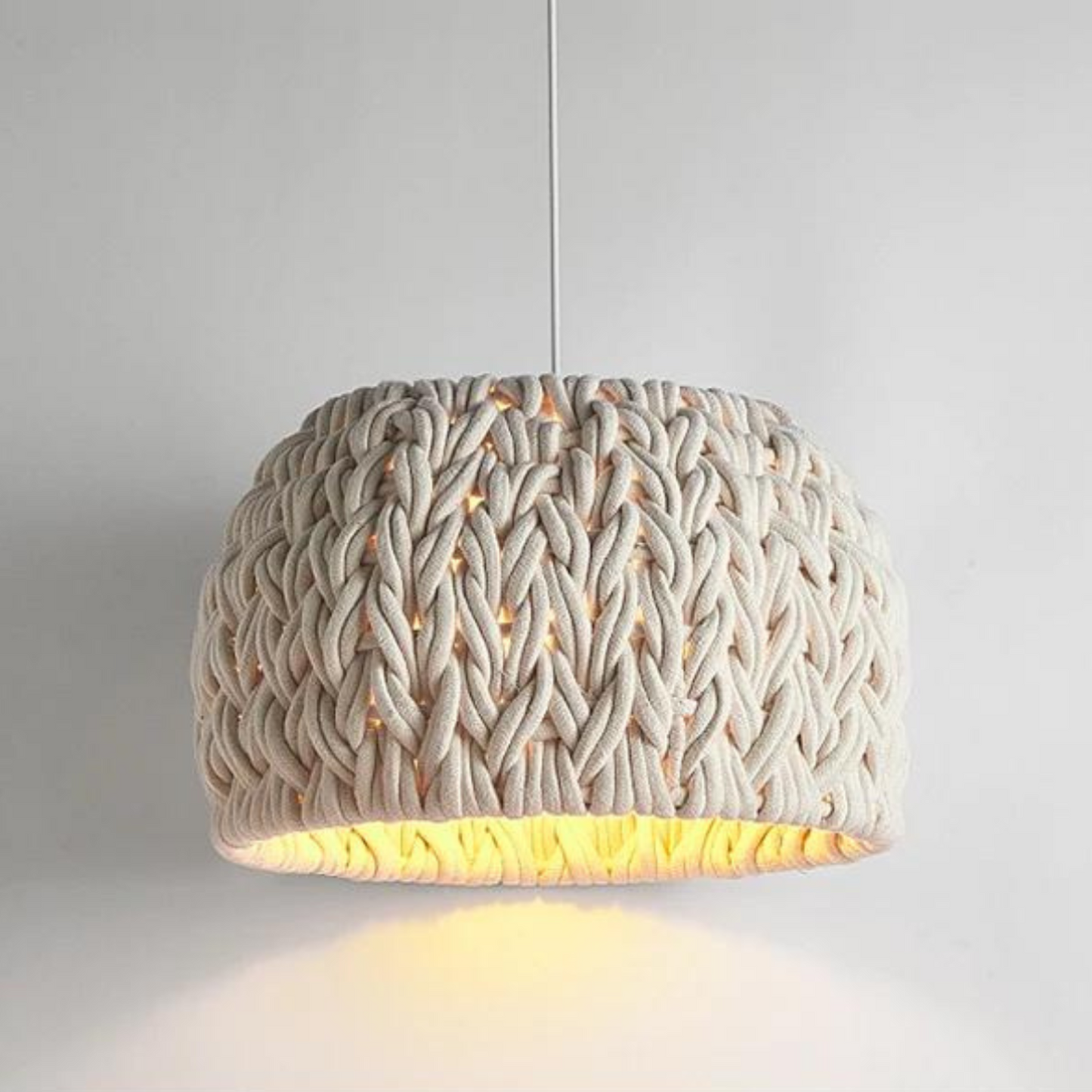 Pendant light in woven cotton – CORDÉLIA