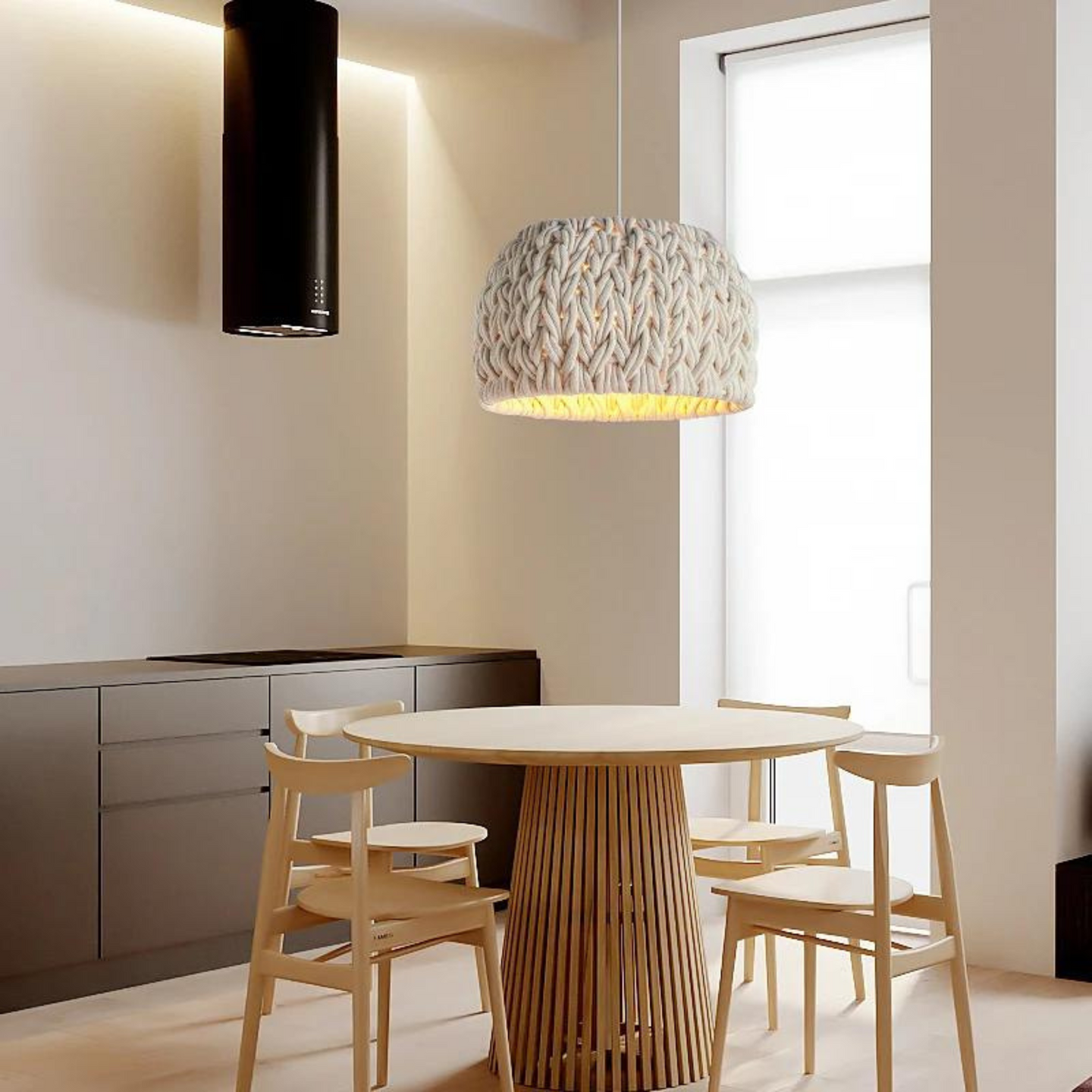 Pendant light in woven cotton – CORDÉLIA