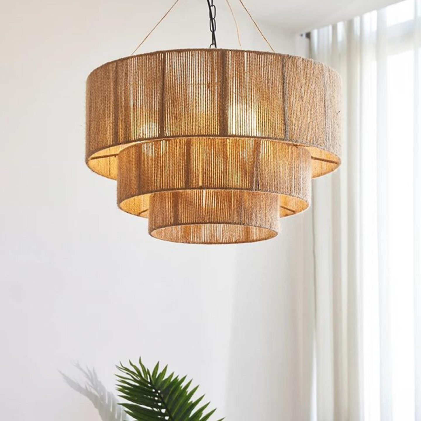 Hand-woven rattan pendant light - KUTA