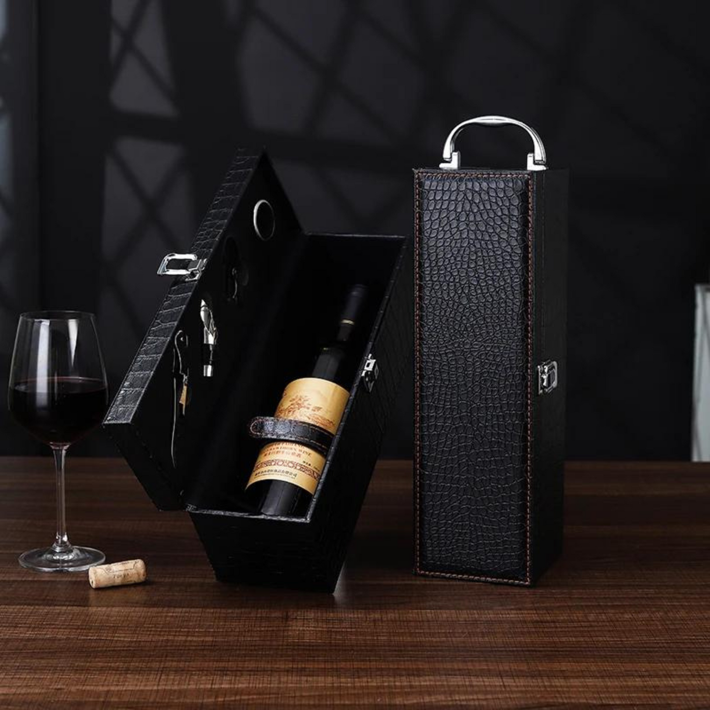 Genuine Leather Wine Bottle Gift Box – IMPERIAL