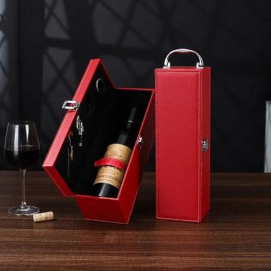 Coffret cadeau en cuir véritable pour bouteille de vin – IMPÉRIAL