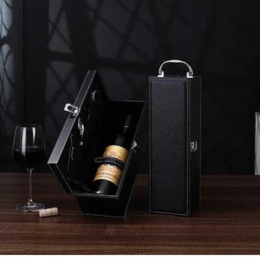 Coffret cadeau en cuir véritable pour bouteille de vin – IMPÉRIAL