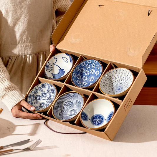 Coffret de bols de style japonais en céramique – HANA
