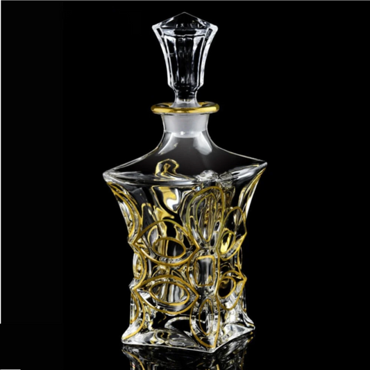 Carafe à Whisky en cristal doré – GOLDEN RADIANCE