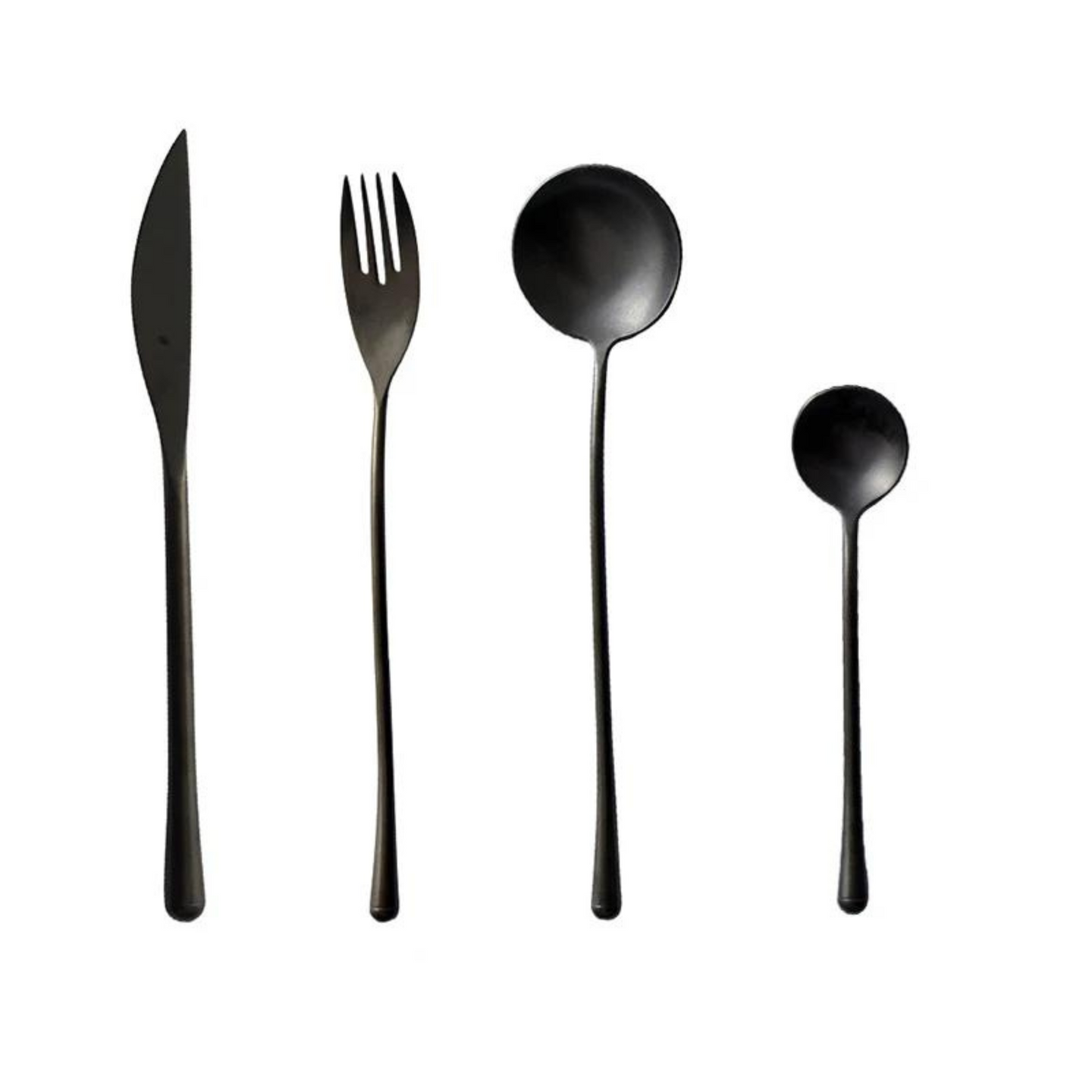 Matte black design stainless steel cutlery – HELIX 