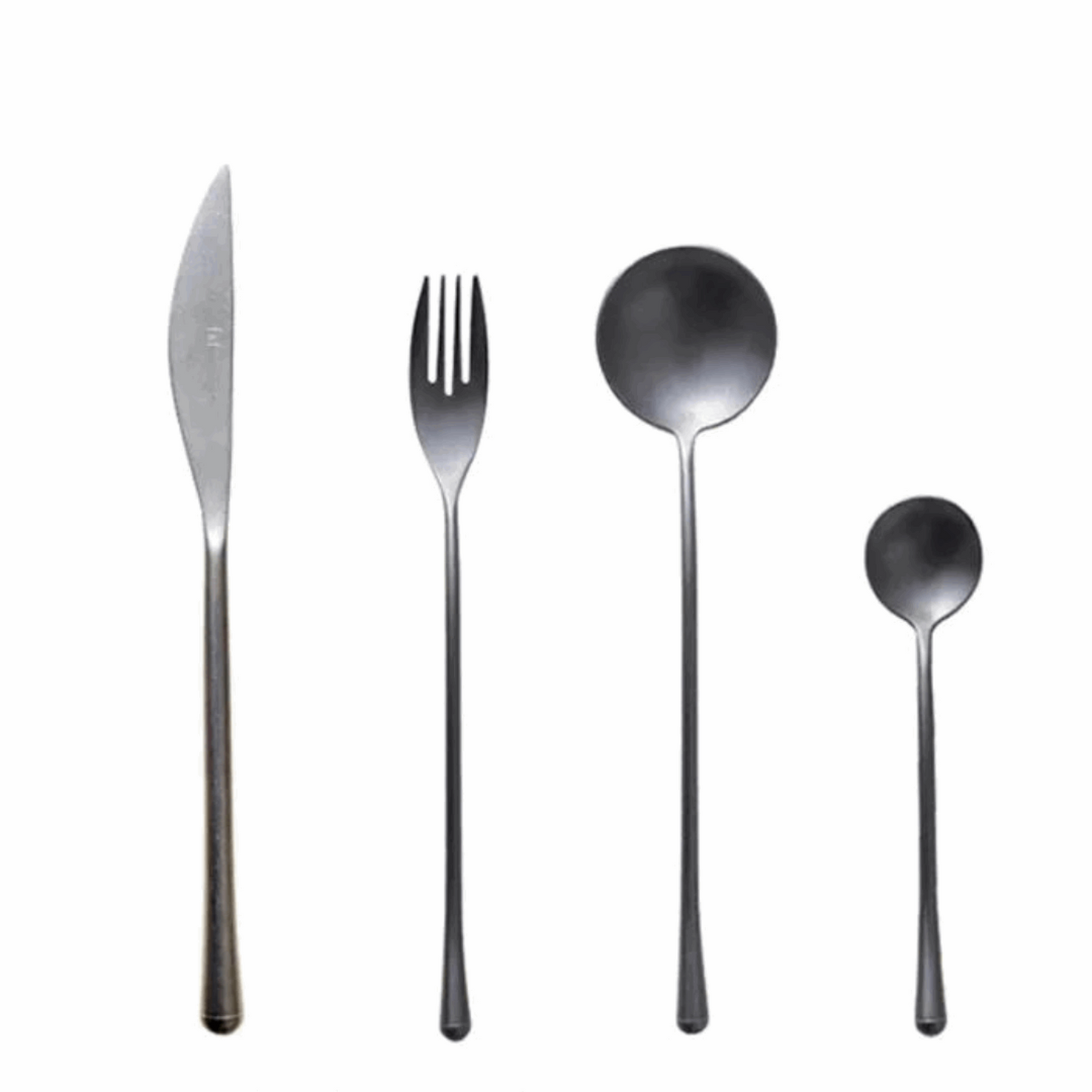 Matte silver cutlery in design stainless steel – NEXUS 