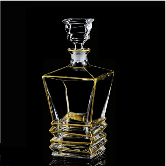 Carafe à Whisky en cristal doré – GOLDEN SYMPHONIE