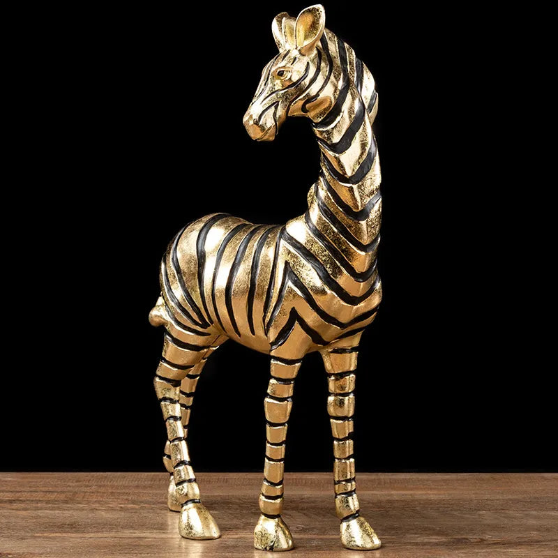 Handmade golden decorative statuette – ZÉBRA