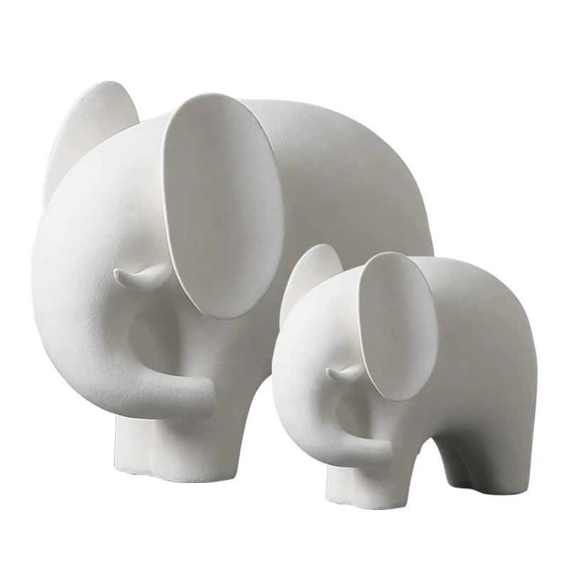 Minimalist elephant figurine – IVORY