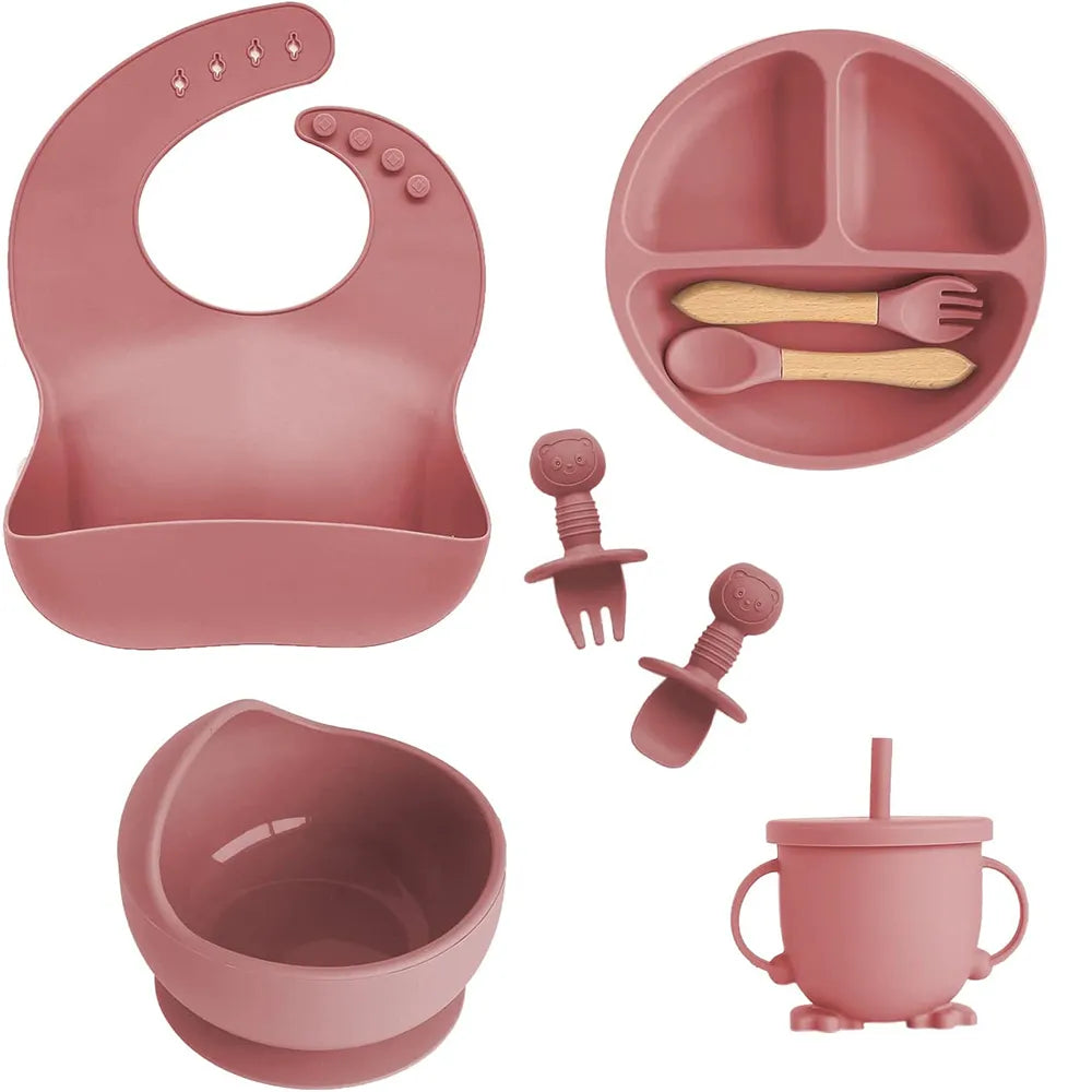 8-piece silicone tableware set – MINI MIAM